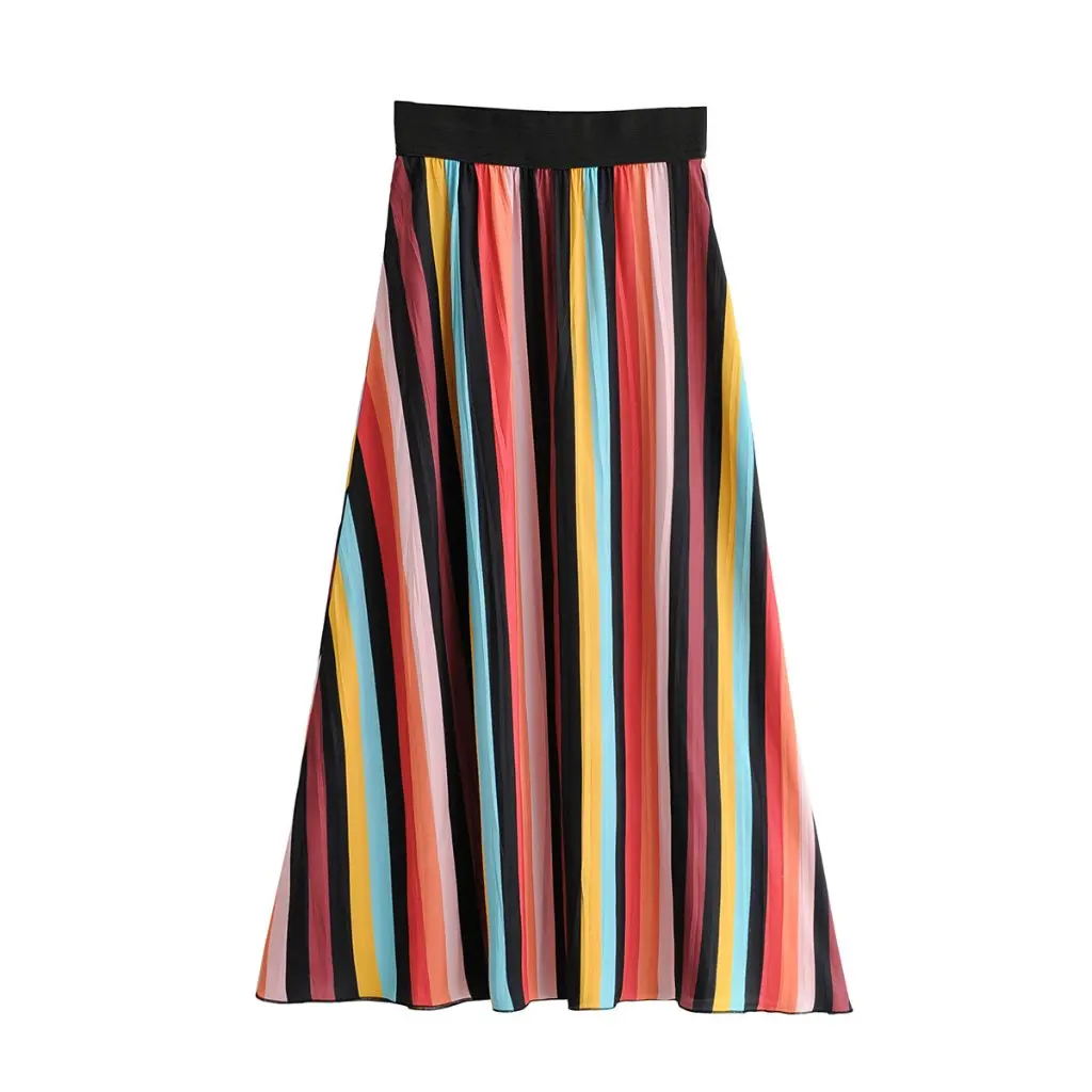 European And American Style Autumn Fashion Large Skirt Color Striped New Arrivals Women's Midi Skirt for Office And Casual Wear
European And American Style Autumn Fashion Large Skirt Color Striped New Arrivals Women's Midi Skirt for Office And Casual Wear