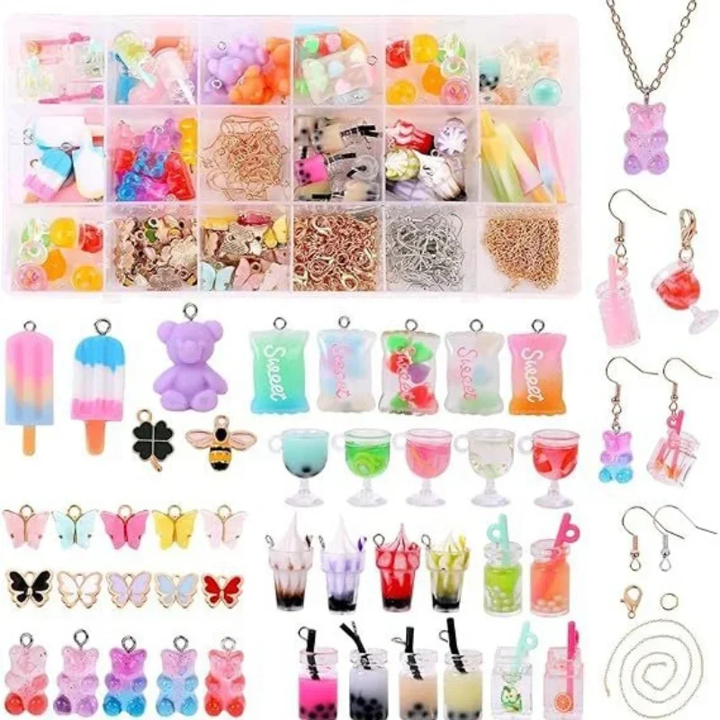 245pcs Diy Handmade Pearl Milk Tea Fruit Candy Bear Candy Butterfly Pendant Bracelet Necklace
245pcs Diy Handmade Pearl Milk Tea Fruit Candy Bear Candy Butterfly Pendant Bracelet Necklace