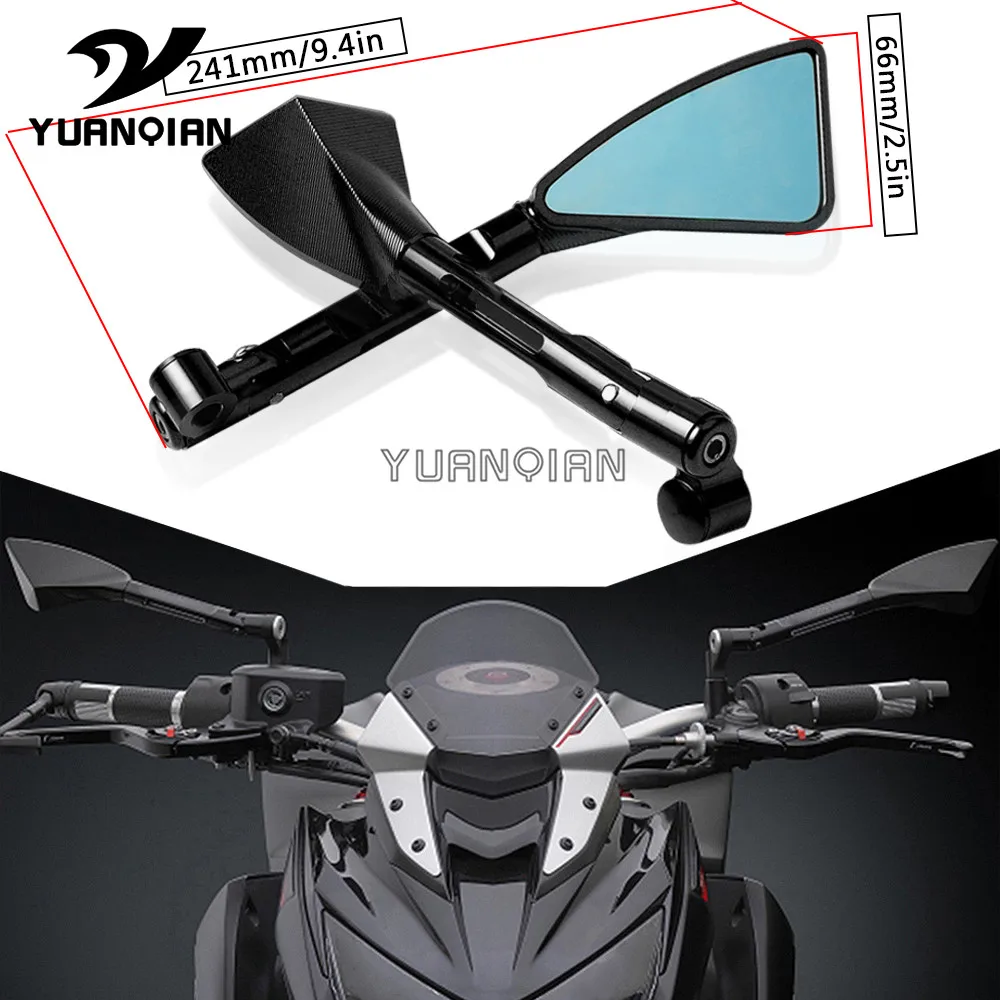 Aluminum Motorcycle Rearview Mirrors Blue Glass Rear View Side Mirror Universal for BMW Ducati Honda Yamaha Suzuki Kawasaki
Aluminum Motorcycle Rearview Mirrors Blue Glass Rear View Side Mirror Universal for BMW Ducati Honda Yamaha Suzuki Kawasaki