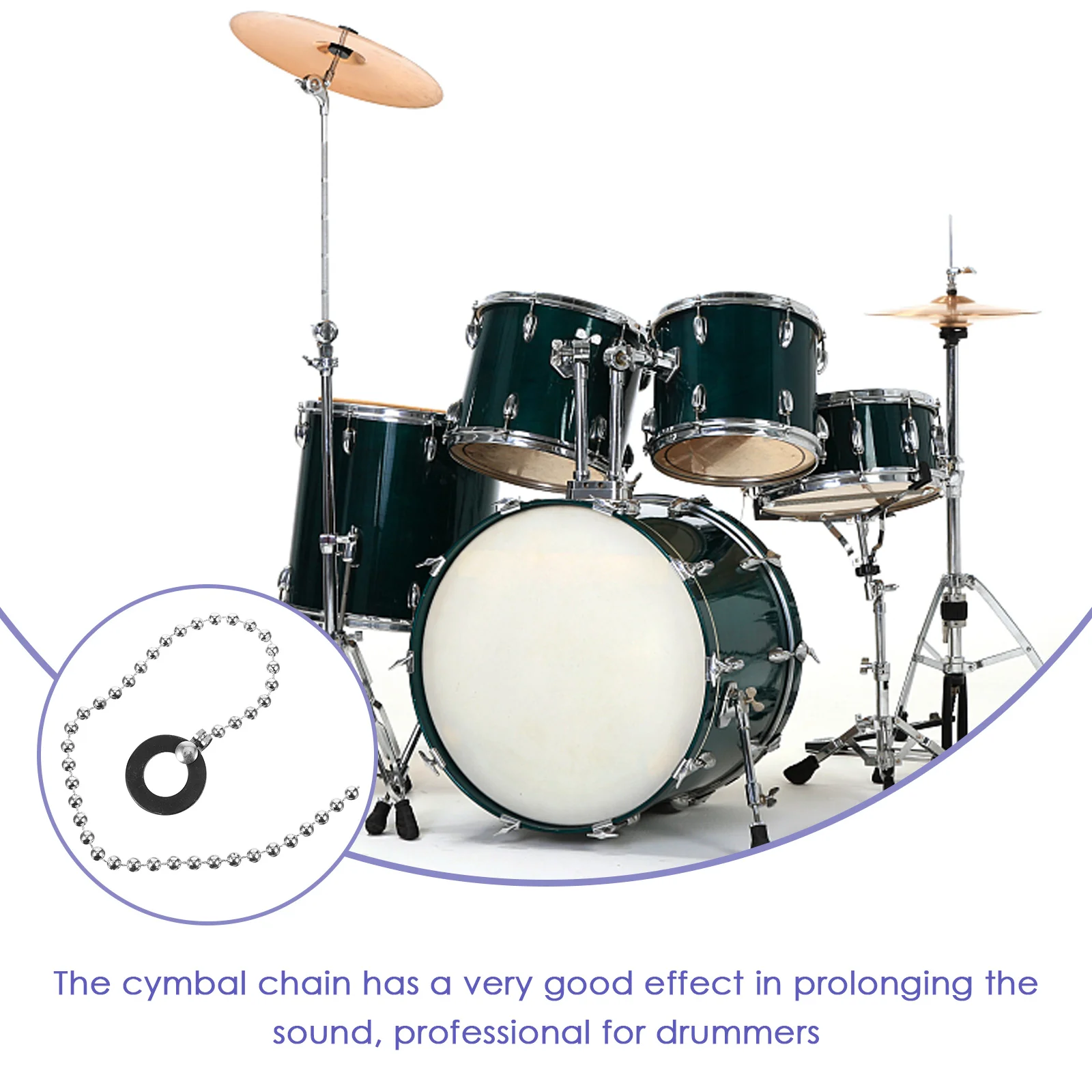 Sustain Chain Alloy Cymbal Drum Kit Accessories Replacement Component Cymbals Mute Beaded
Sustain Chain Alloy Cymbal Drum Kit Accessories Replacement Component Cymbals Mute Beaded