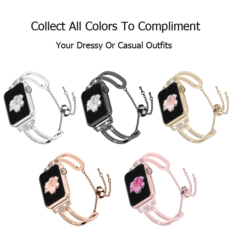 Fashion Chain Bracelet for Apple Watch, Secure, Adjustable, Apple Watch Replacement Band
Fashion Chain Bracelet for Apple Watch, Secure, Adjustable, Apple Watch Replacement Band
