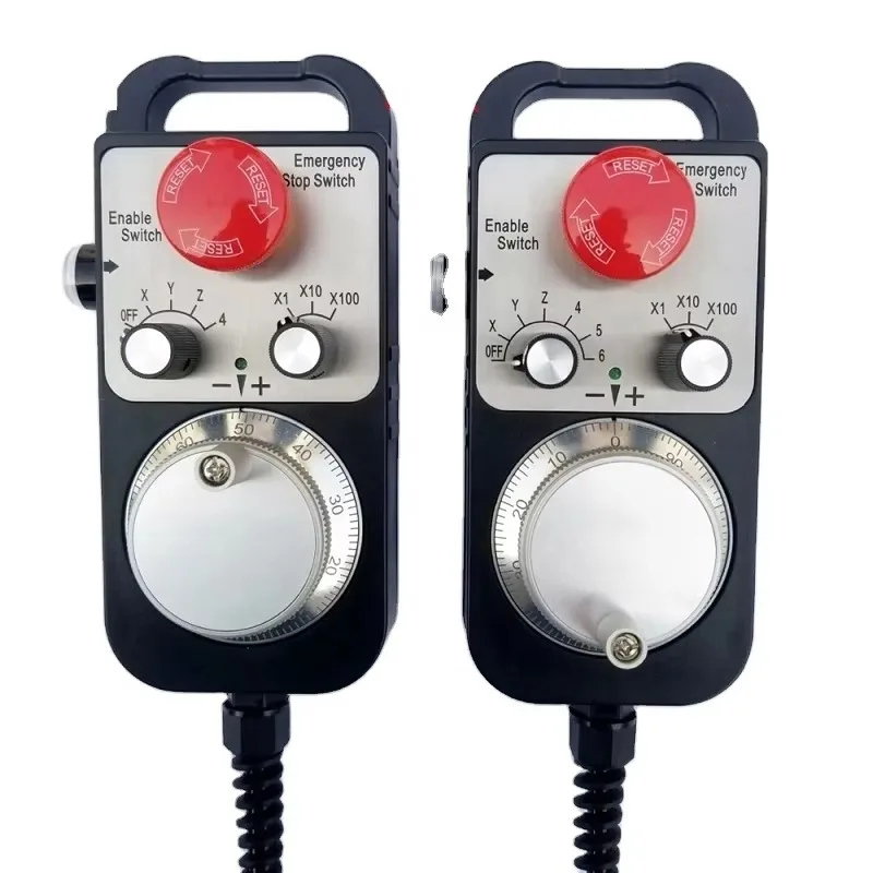 A-24V For PLC 4 6 Axis MPG Universal Pendant Handwheel Manual Pulse Generator With Emergency Stop For Cnc Router Machine
A-24V For PLC 4 6 Axis MPG Universal Pendant Handwheel Manual Pulse Generator With Emergency Stop For Cnc Router Machine