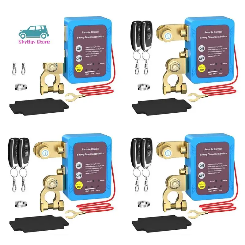 4X 12V 240A Remote Battery Disconnect Switch, Automatic Power Off Switch Car Truck Boat Remote Control Switch
4X 12V 240A Remote Battery Disconnect Switch, Automatic Power Off Switch Car Truck Boat Remote Control Switch