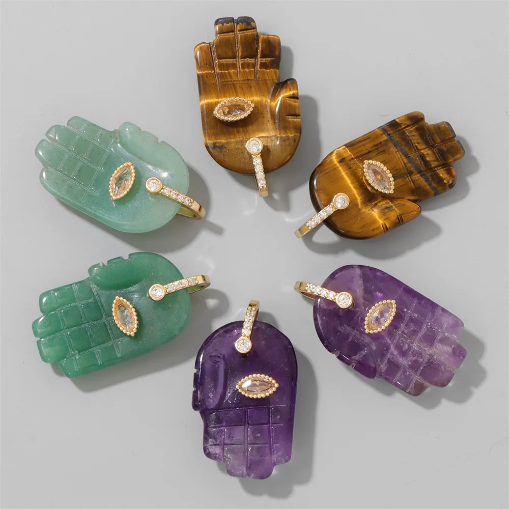 2PCS Fatima Hand Charms Fashion Natural Stone Amethysts Tiger Eye Quartz Beads Pendants for Jewelry Making DIY Necklace Bracelet
2PCS Fatima Hand Charms Fashion Natural Stone Amethysts Tiger Eye Quartz Beads Pendants for Jewelry Making DIY Necklace Bracelet