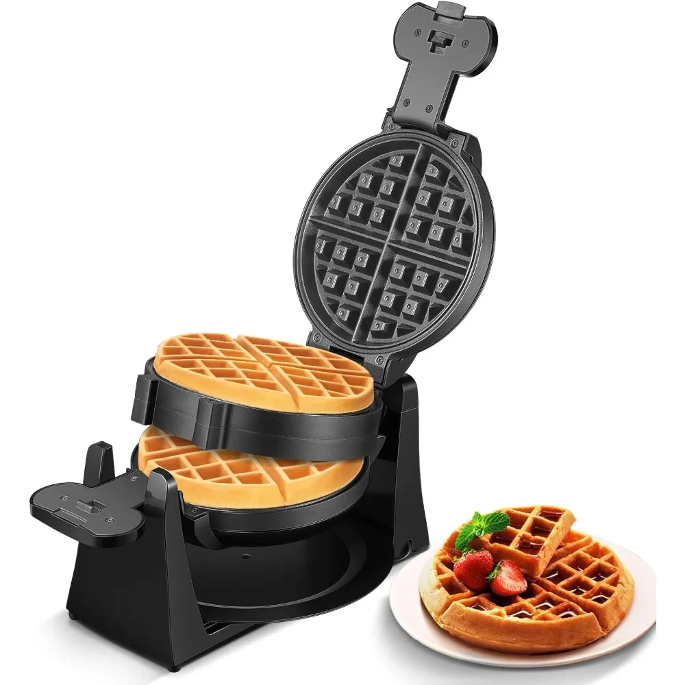 1400W Double Belgian Waffle Iron 180° Flip, 8 Slices in 3 Mins, Removable Drip Tray Easy to Clean, Cool Touch Handle, (Black)
1400W Double Belgian Waffle Iron 180° Flip, 8 Slices in 3 Mins, Removable Drip Tray Easy to Clean, Cool Touch Handle, (Black)