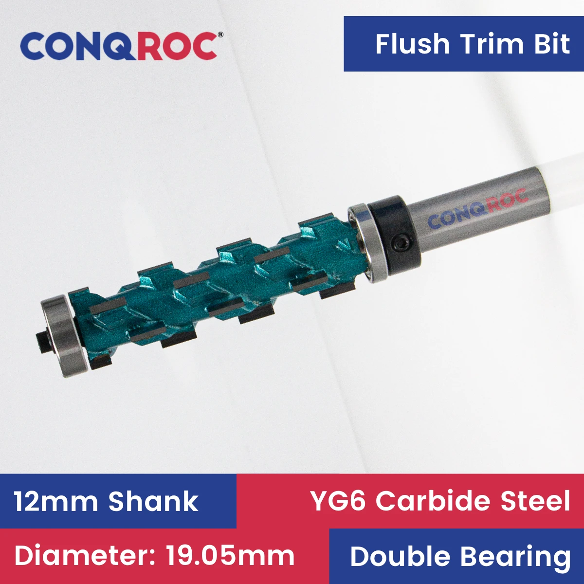 Woodworking Spiral Flush Trim Router Bit 12mm Shank with Double Bearing Diameter-19.05mm 2-Option Cutting-Length-43 or 68mm
Woodworking Spiral Flush Trim Router Bit 12mm Shank with Double Bearing Diameter-19.05mm 2-Option Cutting-Length-43 or 68mm