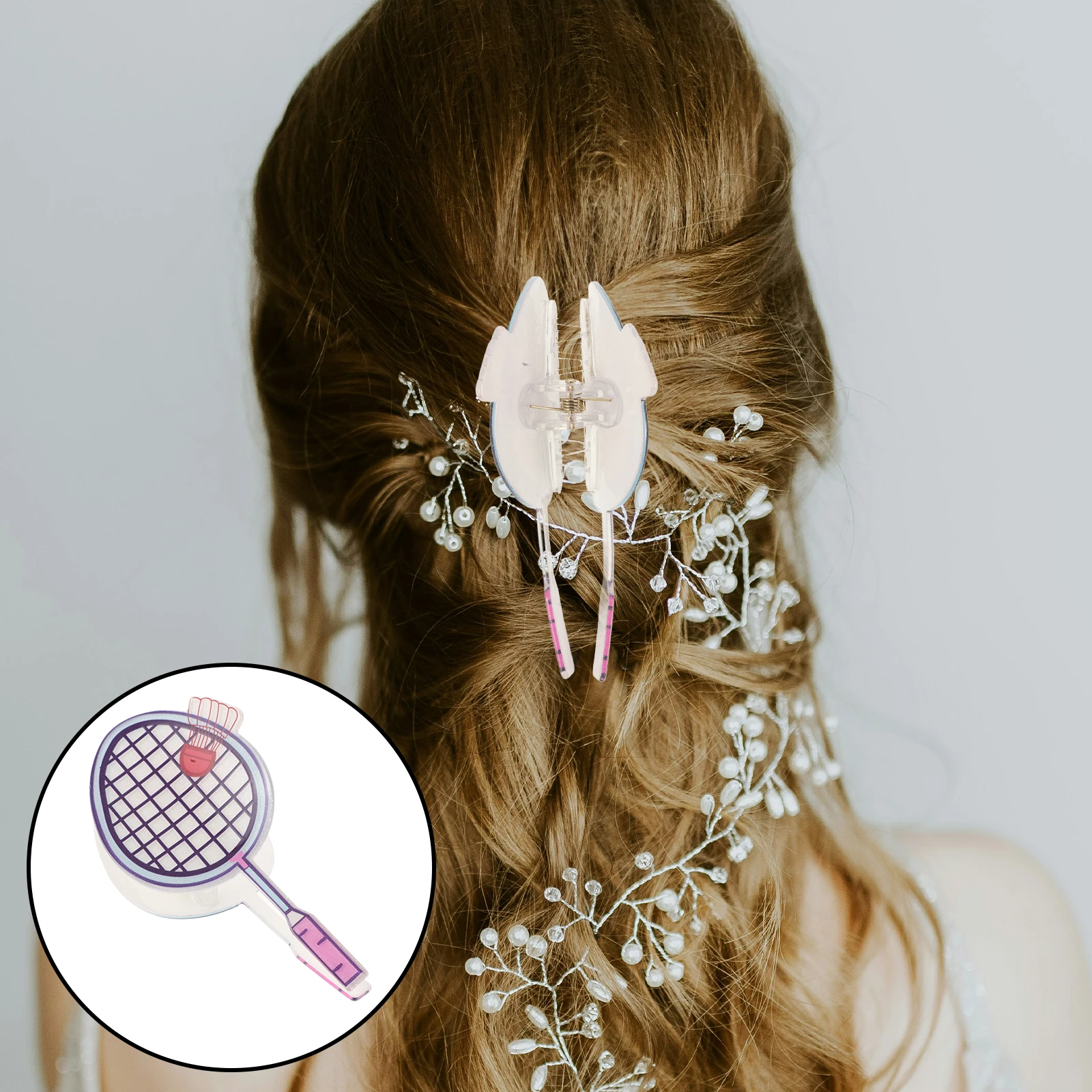 Стильная заколка для волос в виде ракетки для бадминтона, прочная конструкция, легкая, удобная в использовании, заколка-краб для ракетки для бадминтона
Стильная заколка для волос в виде ракетки для бадминтона, прочная конструкция, легкая, удобная в использовании, заколка-краб для ракетки для бадминтона