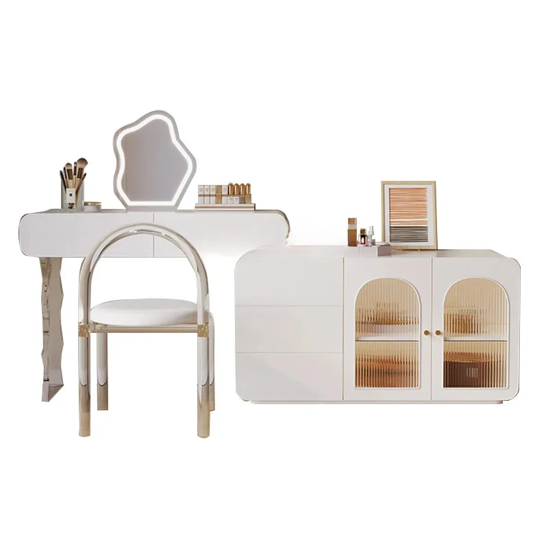 Bedroom Dresser Storage Chest of Drawers Integrated Modern Minimalist Dresser Cream Wind Retractable Solid Wood Makeup Table
Bedroom Dresser Storage Chest of Drawers Integrated Modern Minimalist Dresser Cream Wind Retractable Solid Wood Makeup Table