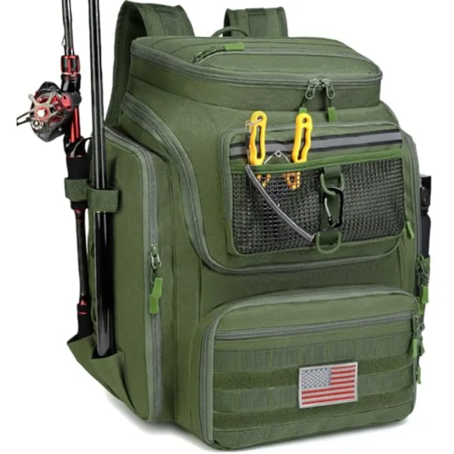 Fishing Backpack 45L with Rod Holders, Waterproof Tackle Storage Backpack for Fishermen, Large Capacity Outdoor Fishing Gear Ba
Fishing Backpack 45L with Rod Holders, Waterproof Tackle Storage Backpack for Fishermen, Large Capacity Outdoor Fishing Gear Ba