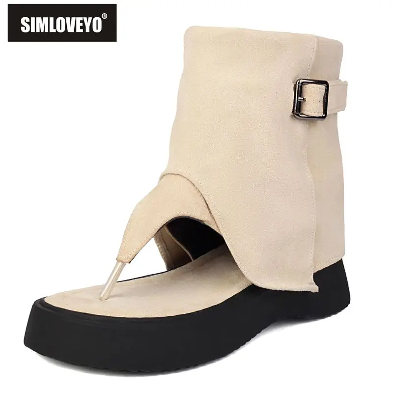 SIMLOVEYO 2025 Fashion Female Sandals Clip Toe Thick Heels 4.5cm Platform Flock Suede Belt Buckle Big Size 43 44 45 Daily Shoes
SIMLOVEYO 2025 Fashion Female Sandals Clip Toe Thick Heels 4.5cm Platform Flock Suede Belt Buckle Big Size 43 44 45 Daily Shoes