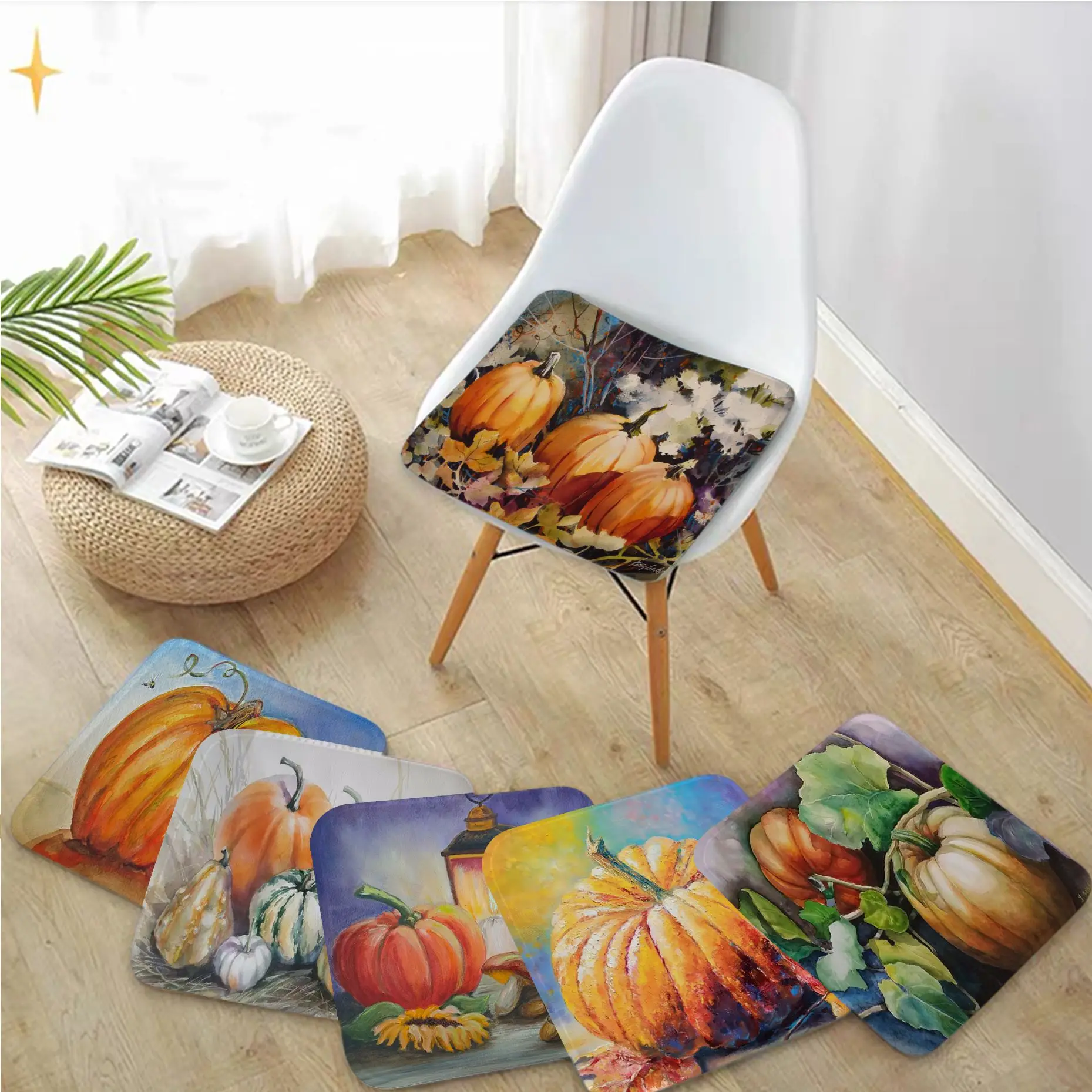 Colorful Watercolor Pumpkin Cushion Mat European Chair Mat Soft Pad Seat Cushion For Dining Patio Home Garden Sofa Decor Tatami
Colorful Watercolor Pumpkin Cushion Mat European Chair Mat Soft Pad Seat Cushion For Dining Patio Home Garden Sofa Decor Tatami