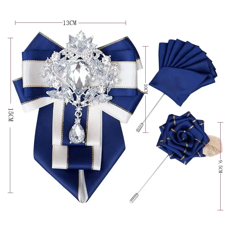 Men's Bow Tie Brooch Sets Original Handmade Jewelry Gifts British Business Luxury Rhinestone Collar Flowers Mens Wedding Bow-tie
Men's Bow Tie Brooch Sets Original Handmade Jewelry Gifts British Business Luxury Rhinestone Collar Flowers Mens Wedding Bow-tie