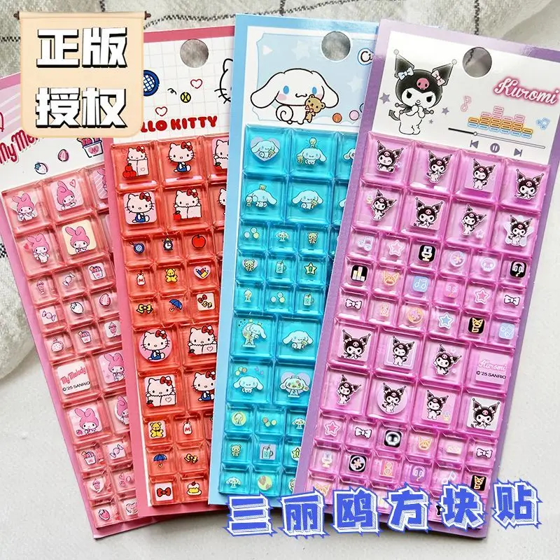 Sanrio Hello Kitty 3D Square Stickers Anime Phone Laptop Luggage Decoration Creative DIY Rhinestone Decal Toys Cartoon Gift
Sanrio Hello Kitty 3D Square Stickers Anime Phone Laptop Luggage Decoration Creative DIY Rhinestone Decal Toys Cartoon Gift