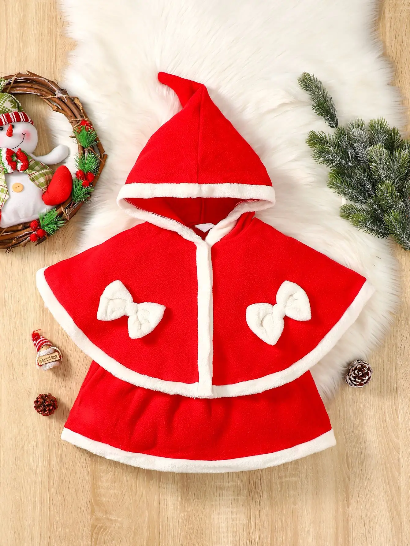 Toddlers Girl Red Dress with Cloak Cotton Warm Clothing Christmas New Year Costume Kid Sleeveless Hooded Vestidos 6-36 Month
Toddlers Girl Red Dress with Cloak Cotton Warm Clothing Christmas New Year Costume Kid Sleeveless Hooded Vestidos 6-36 Month