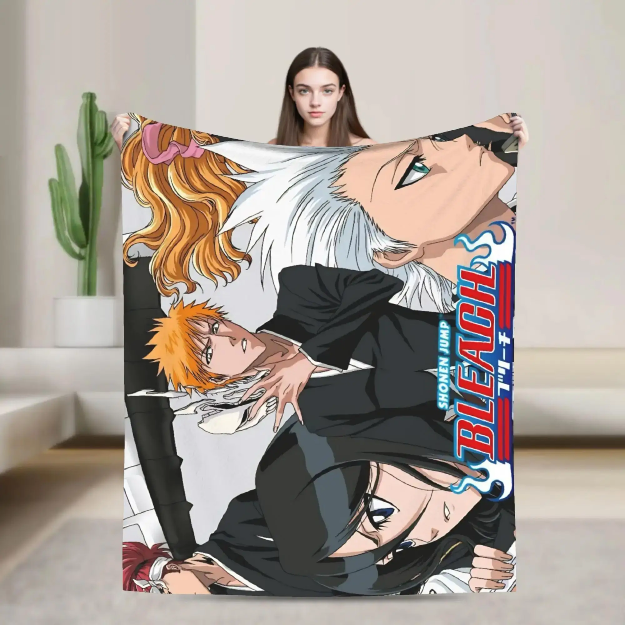 BLEACH Anime Ichigo Super Warm Printed Plush Throw Blanket for Bedroom Camping Soft Flannel Bedspread Cover
BLEACH Anime Ichigo Super Warm Printed Plush Throw Blanket for Bedroom Camping Soft Flannel Bedspread Cover