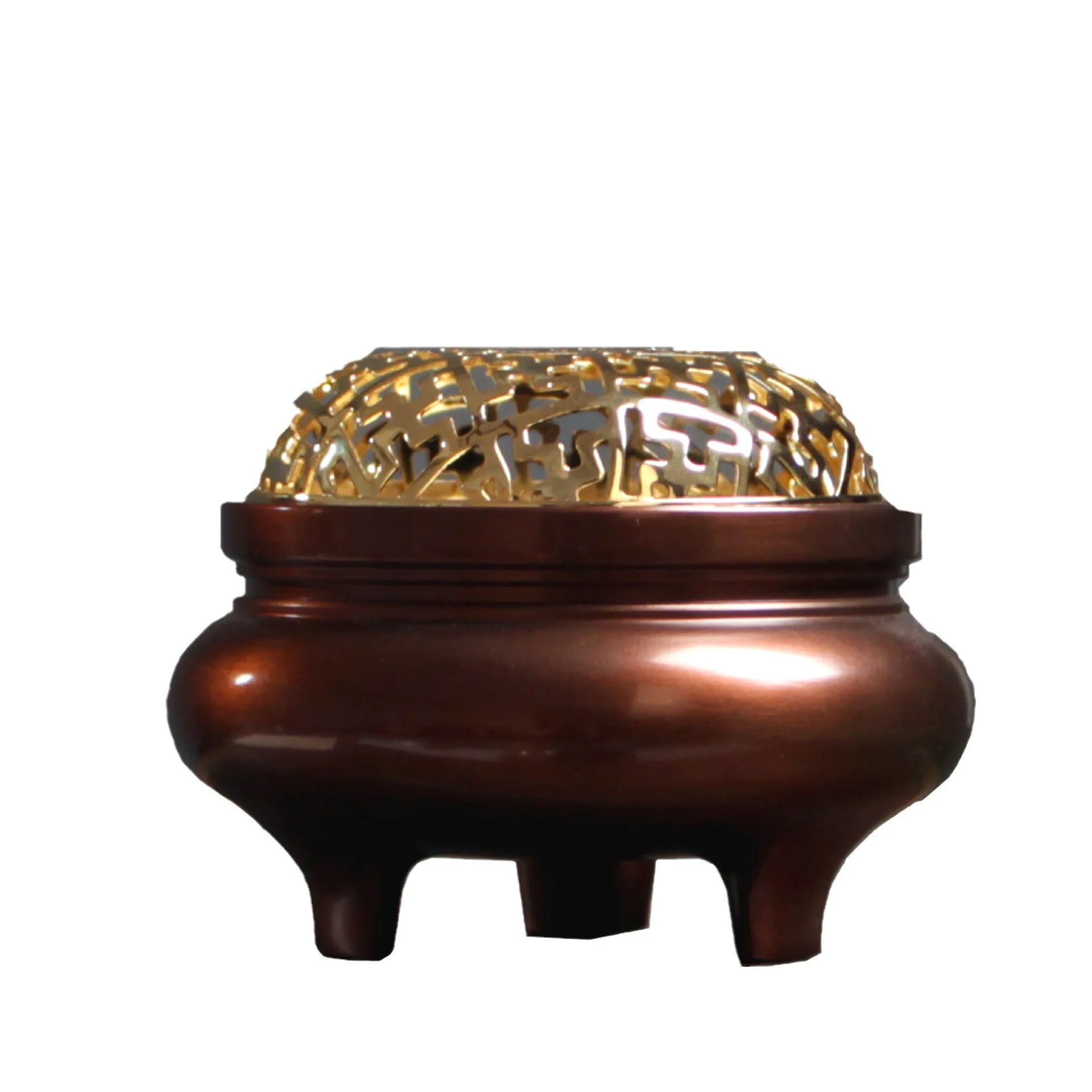 Pure Copper Incense Burner Hollow Three Legged Incense Burner Sandalwood Incense Burner Gold Covered Red Copper Incense Burner
Pure Copper Incense Burner Hollow Three Legged Incense Burner Sandalwood Incense Burner Gold Covered Red Copper Incense Burner
