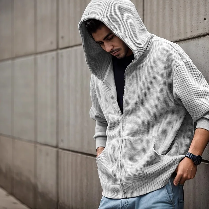 Large Size 300 Pounds Men's Grey Hooded Sweatshirt Zipper Sports Jacket Casual Loose Fit Ant Wrinkle Deform Autumn Outerwear
Large Size 300 Pounds Men's Grey Hooded Sweatshirt Zipper Sports Jacket Casual Loose Fit Ant Wrinkle Deform Autumn Outerwear