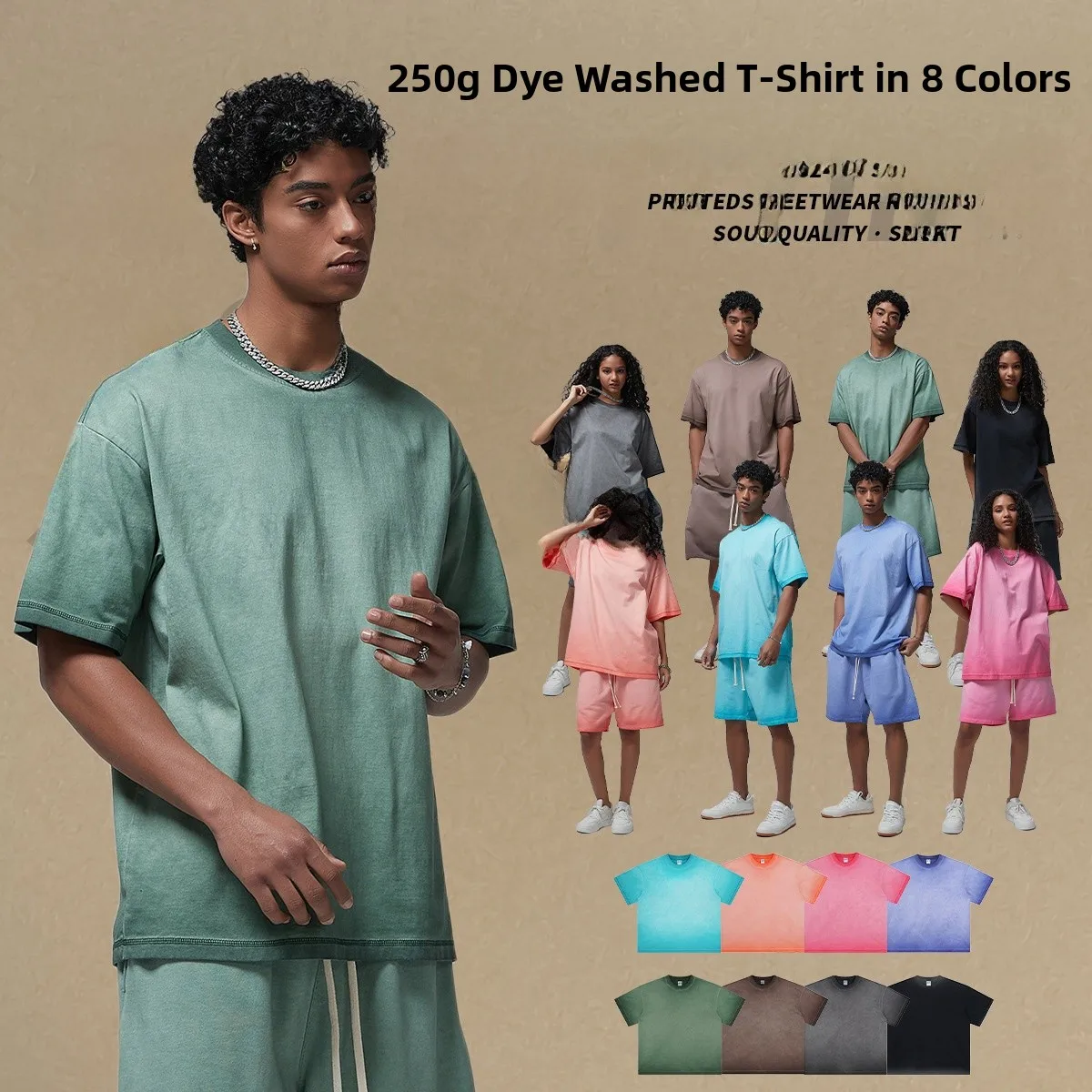 Men's Short Sleeve round Neck T-Shirt New Washed Vintage Dyed White Cotton Cleanfit Style Customizable DIY Pure Color
Men's Short Sleeve round Neck T-Shirt New Washed Vintage Dyed White Cotton Cleanfit Style Customizable DIY Pure Color