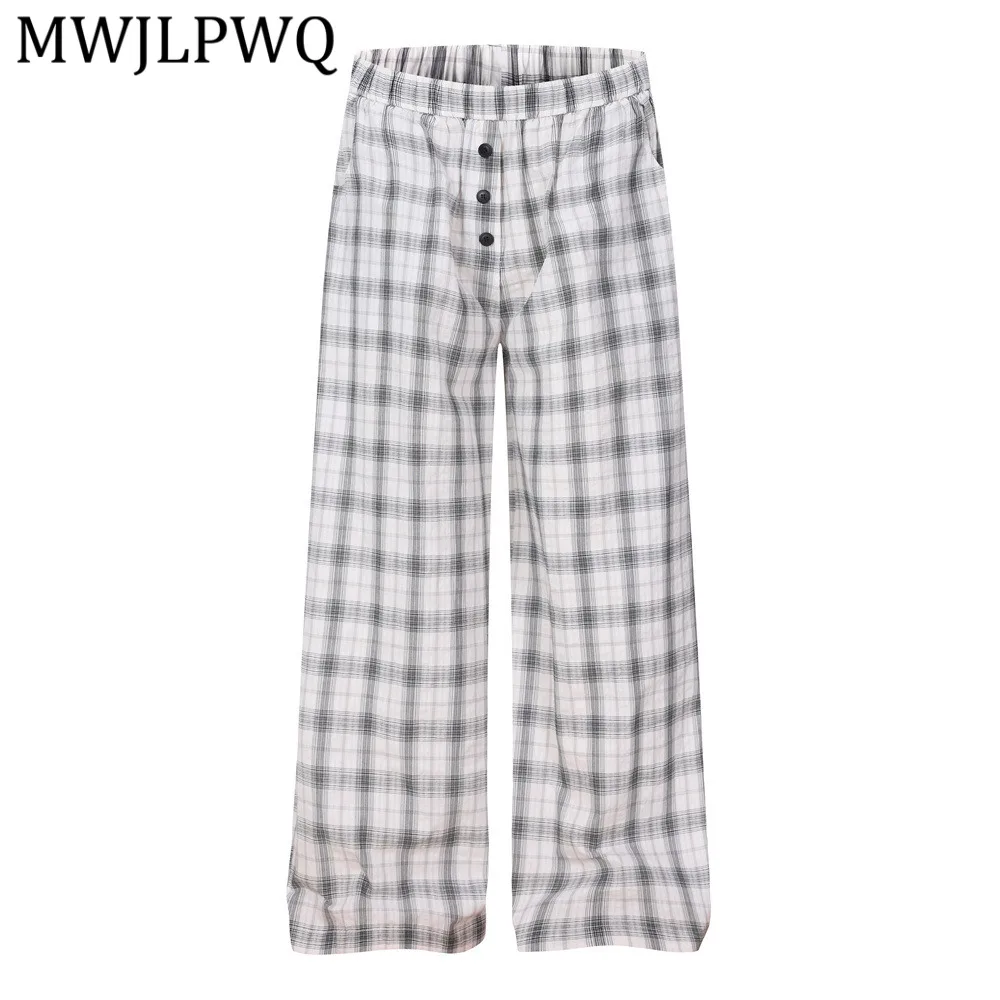 MWJLPWQ Vibe Style Loose Plaid Trousers For Men Versatile Street Button-Front Design Wide-Leg Checkered Casual Pants Chic 16022
MWJLPWQ Vibe Style Loose Plaid Trousers For Men Versatile Street Button-Front Design Wide-Leg Checkered Casual Pants Chic 16022