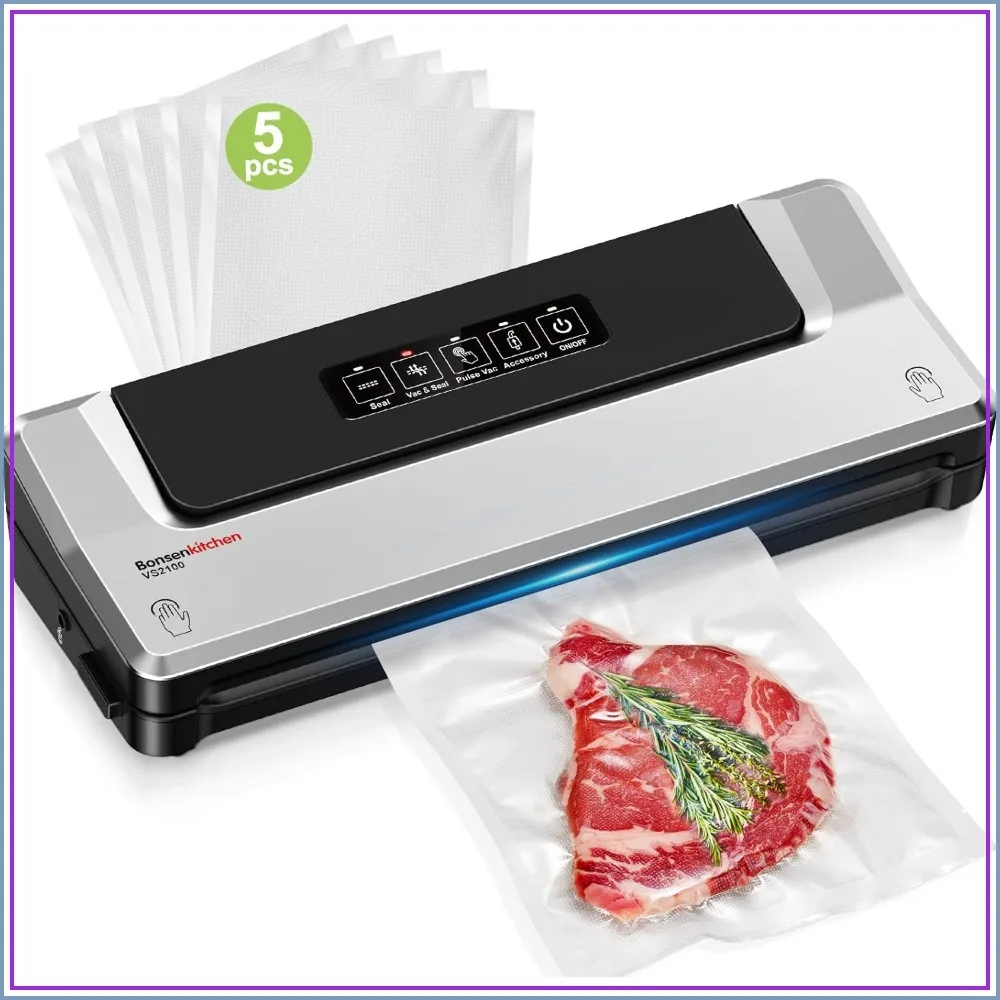 Compact Vacuum Sealer Machine for Kitchen Storage & Meal Prep | Multiple Modes | External Vacuum System
Compact Vacuum Sealer Machine for Kitchen Storage & Meal Prep | Multiple Modes | External Vacuum System