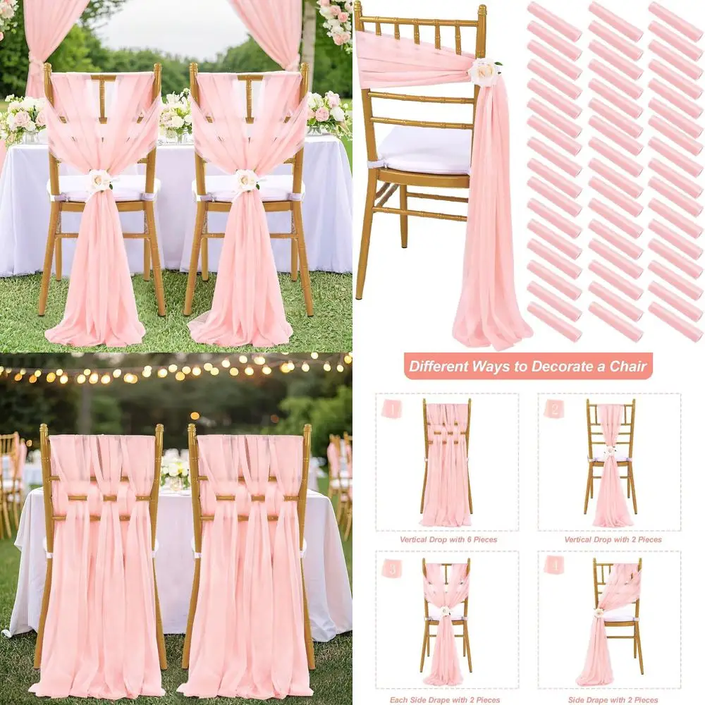 Прозрачные ленты для стульев длиной 8 футов, набор из 48 штук, для украшения свадебных банкетов и вечеринок
Прозрачные ленты для стульев длиной 8 футов, набор из 48 штук, для украшения свадебных банкетов и вечеринок