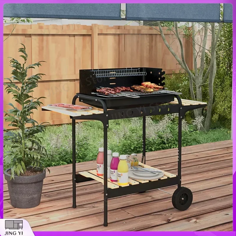 Charcoal BBQ Grill Trolley with 5-Level Adjustable Height Ash Catcher Outdoor Portable Barbecue Grill for Camping
Charcoal BBQ Grill Trolley with 5-Level Adjustable Height Ash Catcher Outdoor Portable Barbecue Grill for Camping