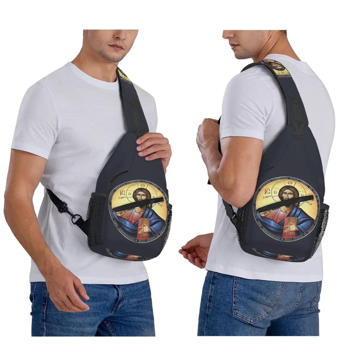 Christ Pantocrator Orthodox Icon Chest Bag Men Sling Crossbody Backpack Chest Bag Travel Hiking Daypack Shoulder Bag
Christ Pantocrator Orthodox Icon Chest Bag Men Sling Crossbody Backpack Chest Bag Travel Hiking Daypack Shoulder Bag