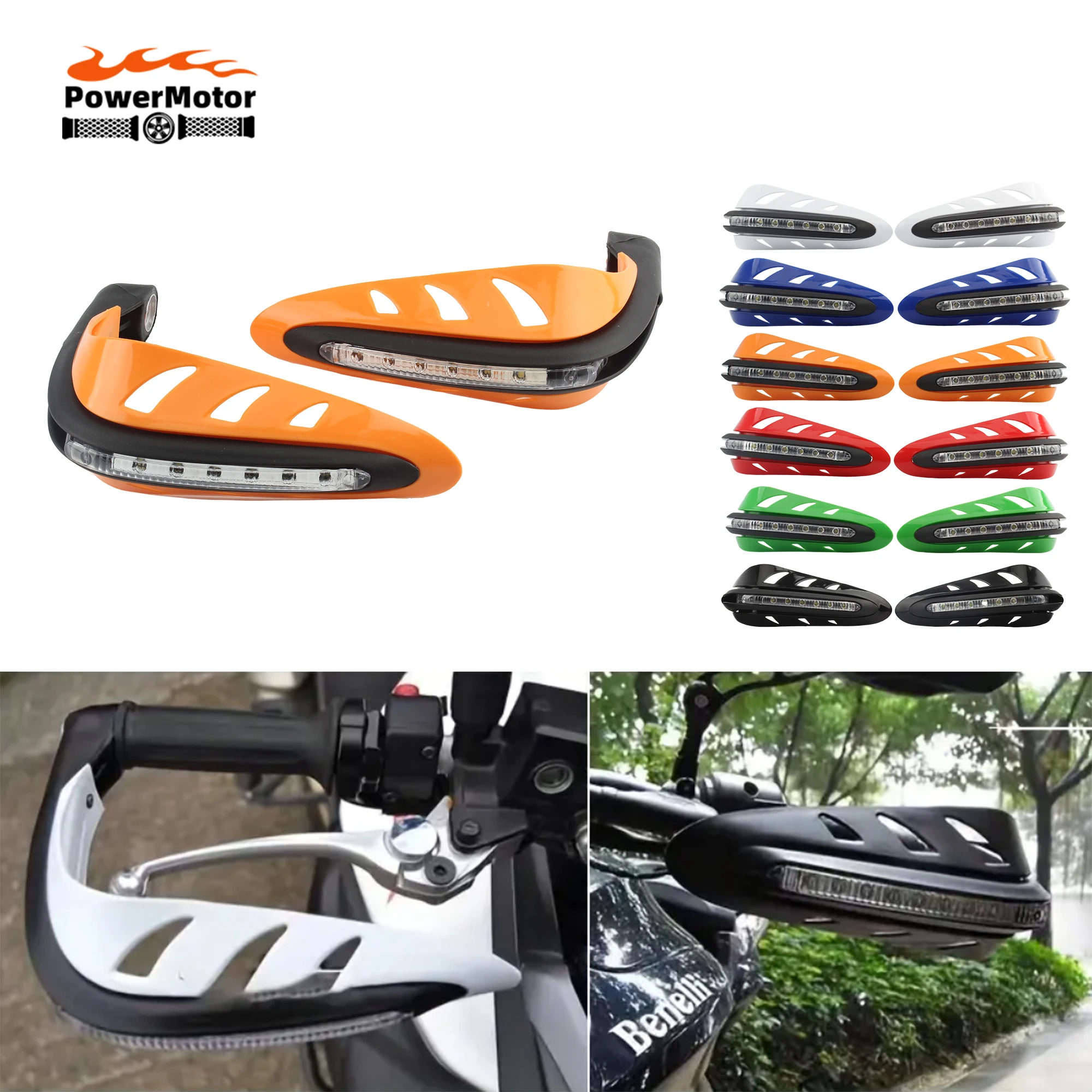 Universal Motorcycle Handguards with LED Light For Honda Yamaha Kawasaki Motorbike Handguard Moped Handlebar Protector Parts
Universal Motorcycle Handguards with LED Light For Honda Yamaha Kawasaki Motorbike Handguard Moped Handlebar Protector Parts