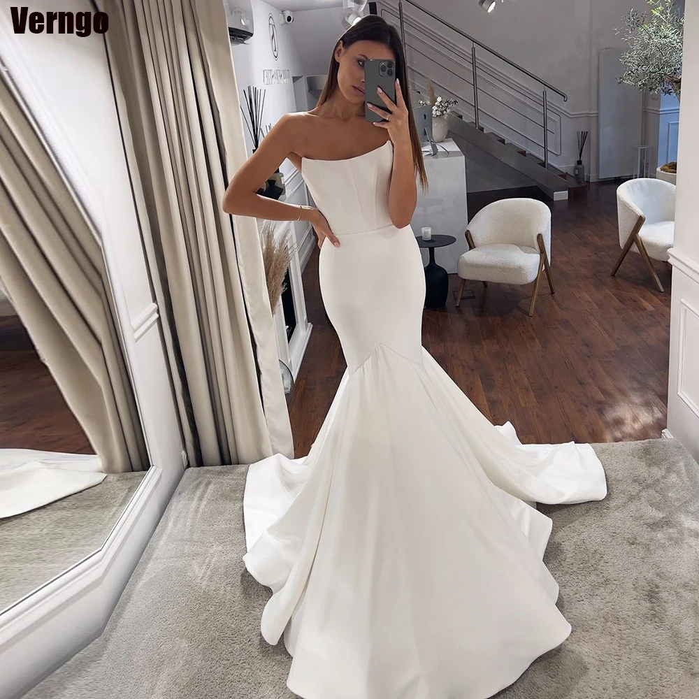 Verngo Mermaid Wedding Dresses Strapless Sleeveless Bride Gown Elegant Long Wedding Gown for Women Vestidos De Novia 2024
Verngo Mermaid Wedding Dresses Strapless Sleeveless Bride Gown Elegant Long Wedding Gown for Women Vestidos De Novia 2024