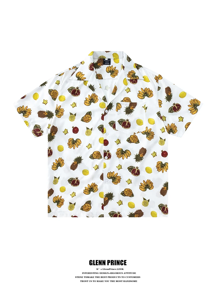 GPstudio Men's Cuban Collar Short Sleeve Shirt Summer 2026 Hawaii Fruit Print Beach Vacation Style Polyester Fiber Loose Fit
GPstudio Men's Cuban Collar Short Sleeve Shirt Summer 2026 Hawaii Fruit Print Beach Vacation Style Polyester Fiber Loose Fit