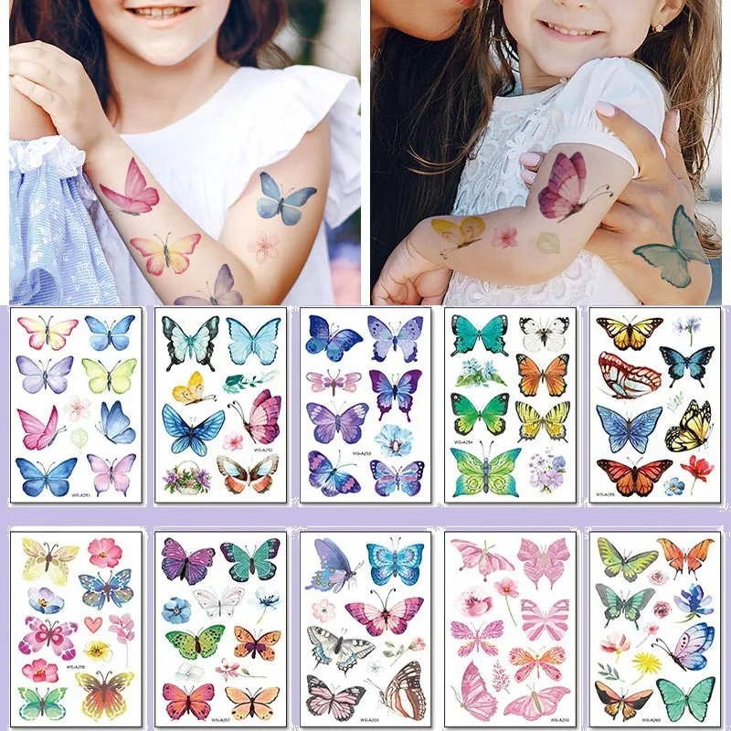 10PCS Butterfly Tattoo Children's Stickers Mini Waterproof Tattoos for Kids Transfer Tattoos Stickers Temporary Tattoo ZS014
10PCS Butterfly Tattoo Children's Stickers Mini Waterproof Tattoos for Kids Transfer Tattoos Stickers Temporary Tattoo ZS014