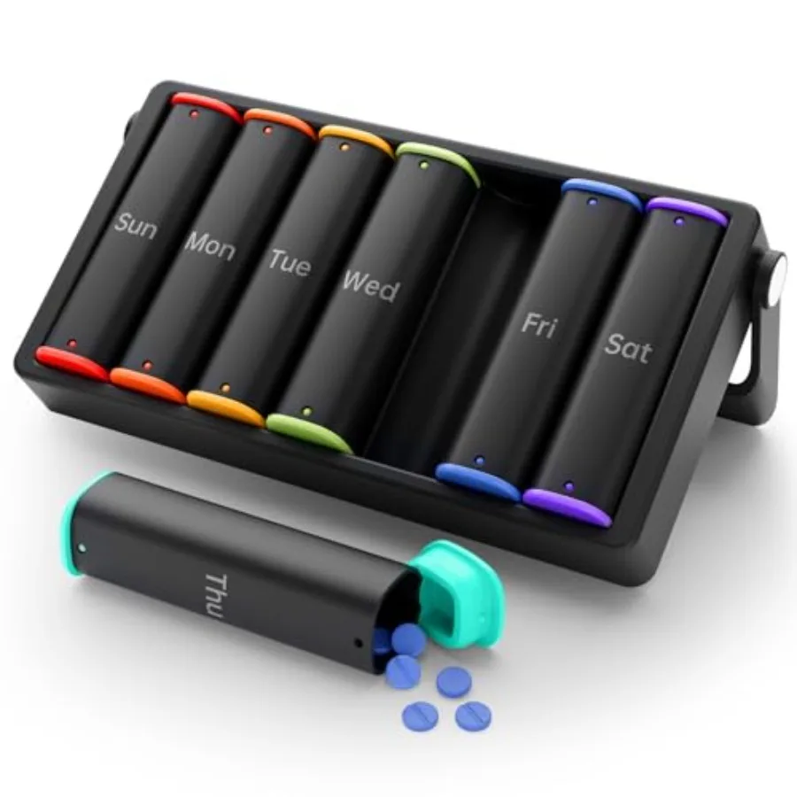 Weekly Pill Organizer 2 Time a Day, Lar Travel Pill Box 7 Day, Am Pm ce Daily Pill Cae with table Handle, Week Pill Holder Cont
Weekly Pill Organizer 2 Time a Day, Lar Travel Pill Box 7 Day, Am Pm ce Daily Pill Cae with table Handle, Week Pill Holder Cont