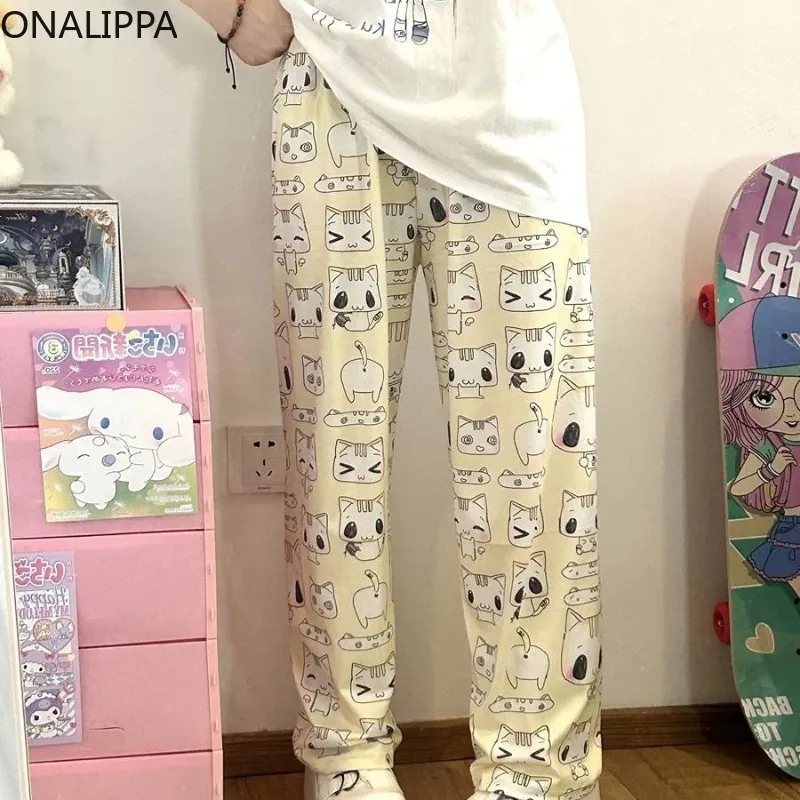 Onalippa New Cute Retro Morning Cat Twisting Trousers 2025 Autumn Winter Women Sweet Beautiful Anime Cartoon Loose Casual Pants
Onalippa New Cute Retro Morning Cat Twisting Trousers 2025 Autumn Winter Women Sweet Beautiful Anime Cartoon Loose Casual Pants