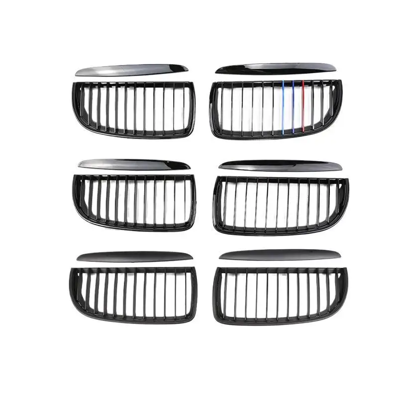 Suitable for 2005-2007 BMW 3 Series E90 single-line bright black middle net three-color front grille carbon pattern 
Suitable for 2005-2007 BMW 3 Series E90 single-line bright black middle net three-color front grille carbon pattern