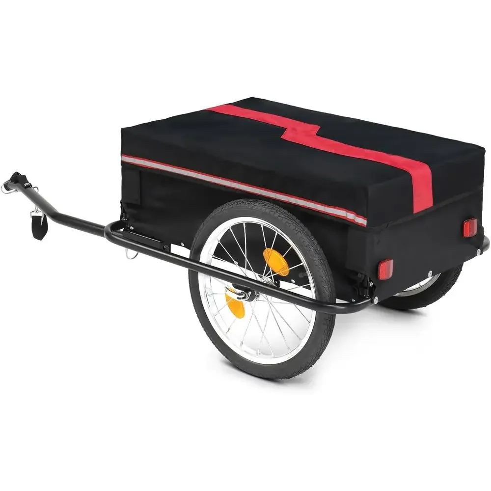 Versatile Bicycle Trailer with Removable Cover, Easy Wheel Detach, Rust-Resistant Steel, Universal Hitch for Cargo, Moving, Camp
Versatile Bicycle Trailer with Removable Cover, Easy Wheel Detach, Rust-Resistant Steel, Universal Hitch for Cargo, Moving, Camp