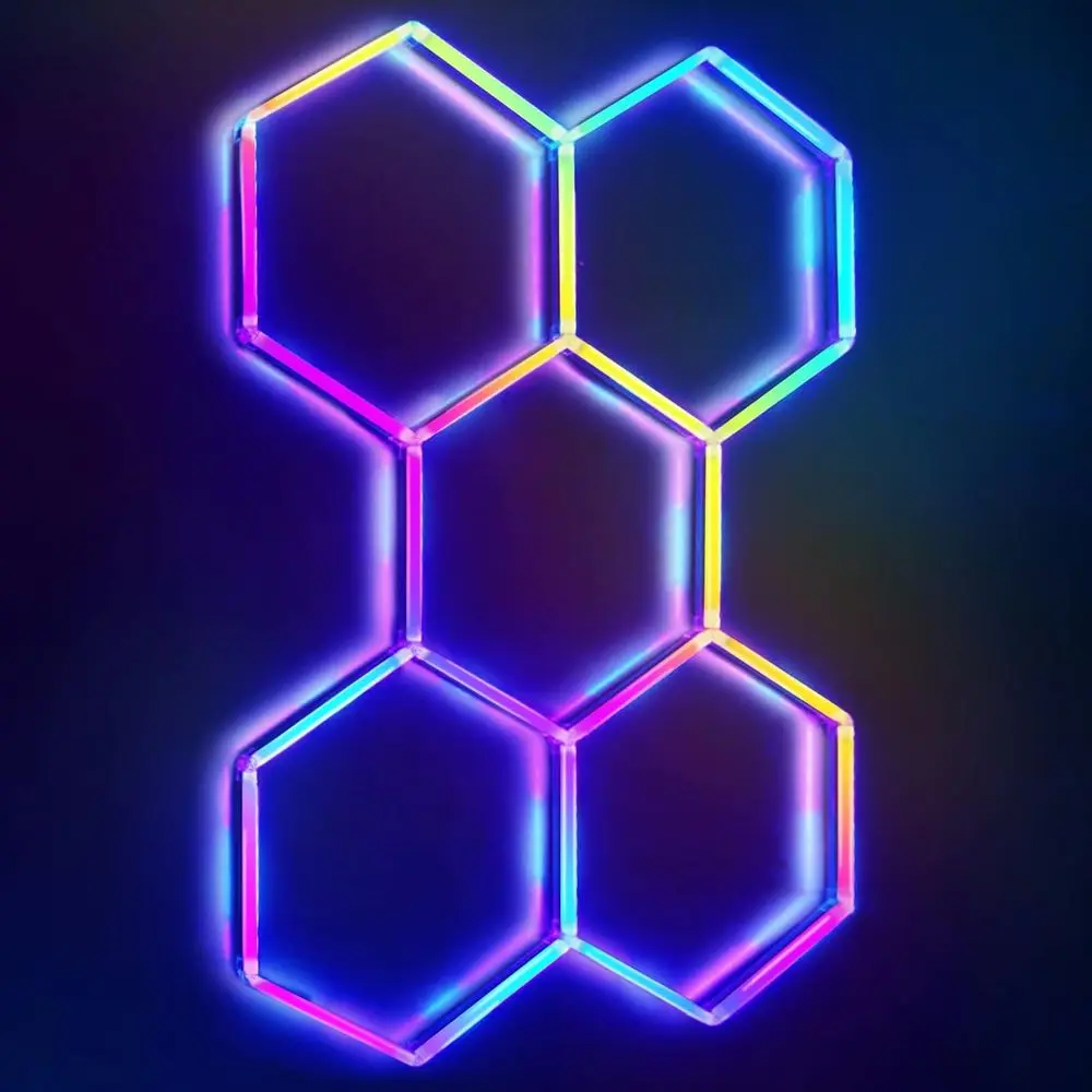 24 Pack Remote Hexagon Lights,RGB Garage LED Panel Light,358 es,IP54,LED Ceiling Lights or Party,Gaming
24 Pack Remote Hexagon Lights,RGB Garage LED Panel Light,358 es,IP54,LED Ceiling Lights or Party,Gaming