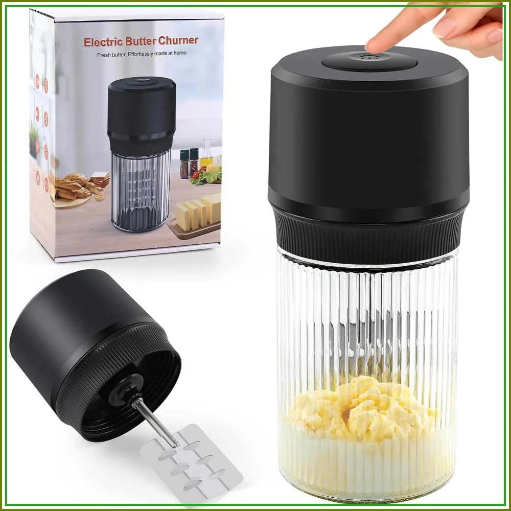 Electric Butter Churn – One-Touch Butter Maker in 5–10 Mins, 34oz Glass Jar with High-Speed Brushless Motor, Creamy Results
Electric Butter Churn – One-Touch Butter Maker in 5–10 Mins, 34oz Glass Jar with High-Speed Brushless Motor, Creamy Results