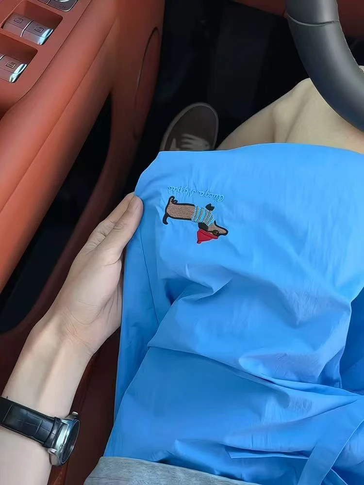 Новые летние мужские пляжные шорты из нейлона с вышивкой синей таксы, быстросохнущие, большие размеры
Новые летние мужские пляжные шорты из нейлона с вышивкой синей таксы, быстросохнущие, большие размеры