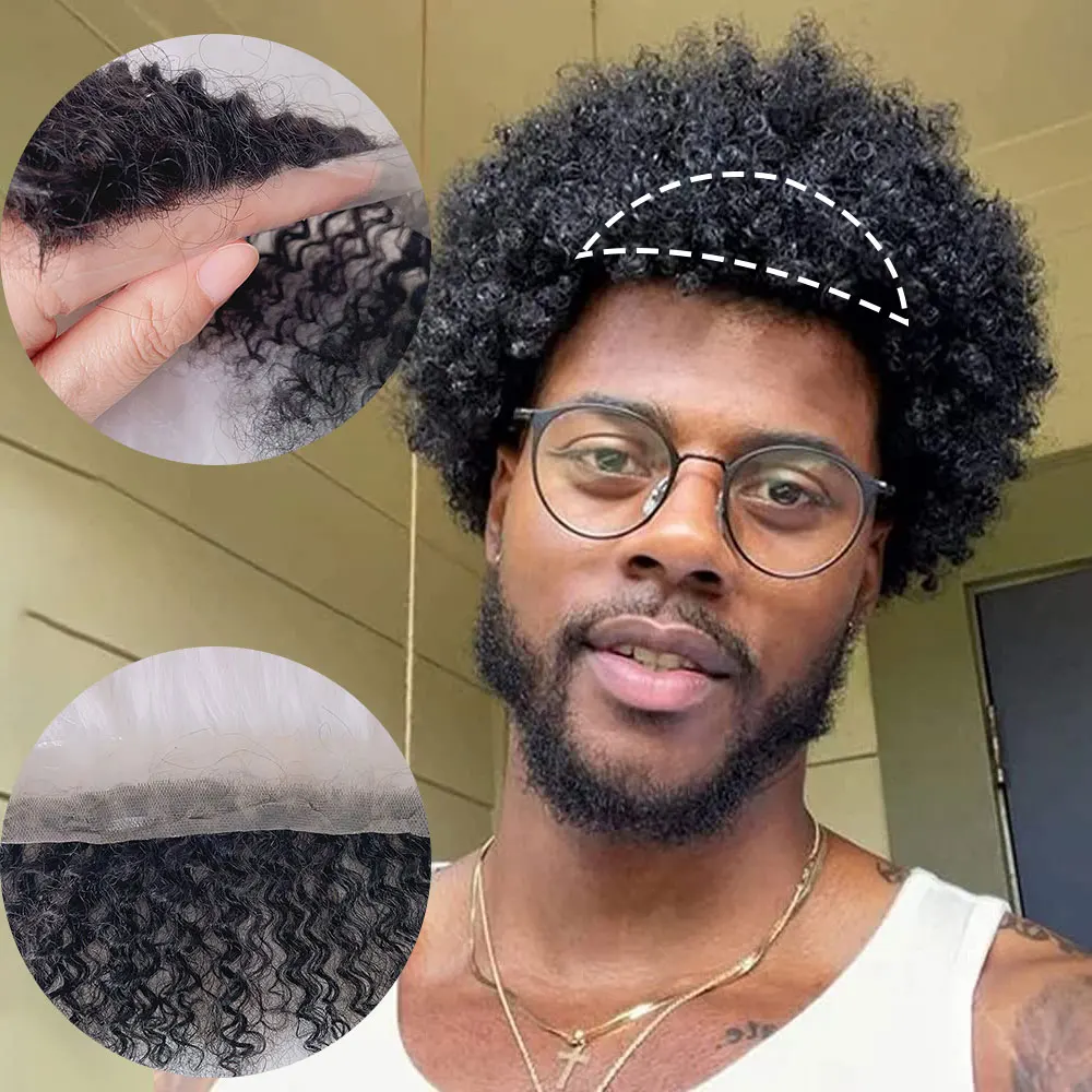 Customize 100% Real Virgin Human Hair Black Color Afro Kinky Curly V Loop Pu Base Front Hairline Toupee Hair Replacement for Men
Customize 100% Real Virgin Human Hair Black Color Afro Kinky Curly V Loop Pu Base Front Hairline Toupee Hair Replacement for Men