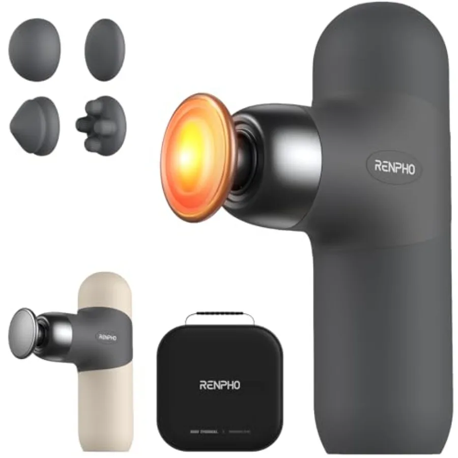 Mini Thermal Massage Gun with Heat, Fathers Day Dad Gifts, Portable Deep Tissue Percussion Massager with 4 Heads for Neck and B
Mini Thermal Massage Gun with Heat, Fathers Day Dad Gifts, Portable Deep Tissue Percussion Massager with 4 Heads for Neck and B