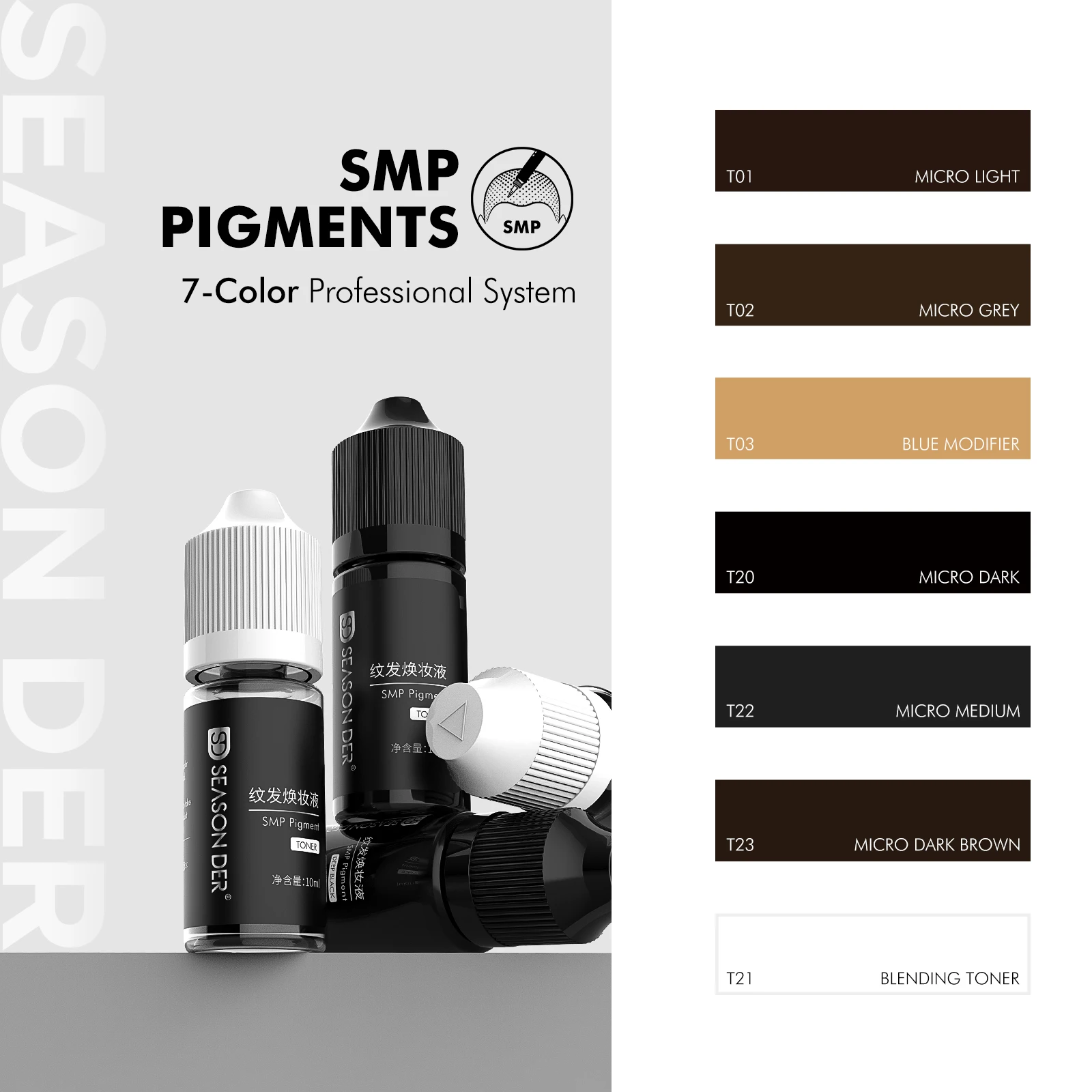 Season Der 10ML Black Micropigmentation Ink Professional SMP Pigment with No Discoloration, Long-Lasting Liquid for Hair Tattoo
Season Der 10ML Black Micropigmentation Ink Professional SMP Pigment with No Discoloration, Long-Lasting Liquid for Hair Tattoo