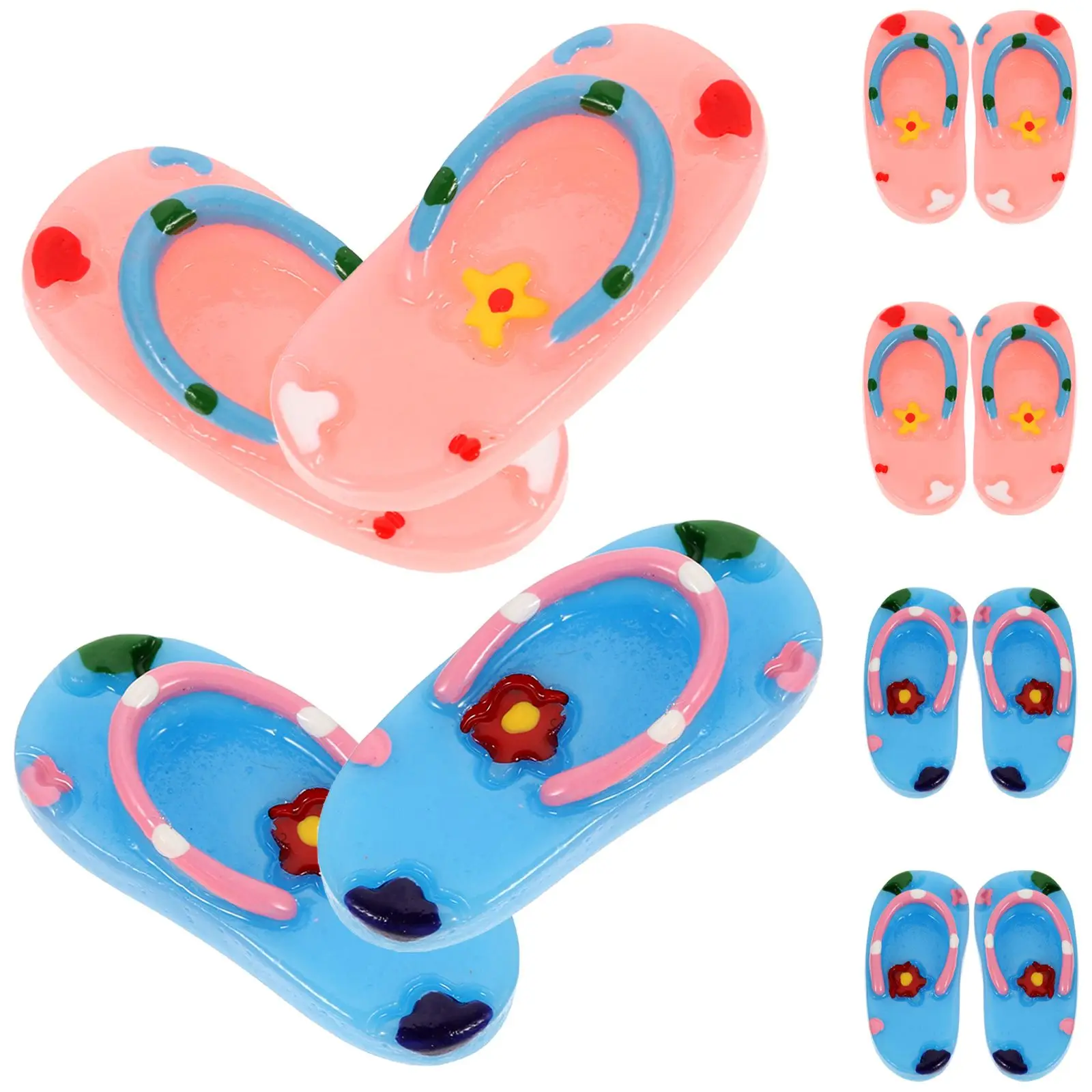 6 Pairs Miniature Slipper Beach Style House Decoration Scene Props Simulation Shoes Resin Model Mini House Decor Summer Slippers
6 Pairs Miniature Slipper Beach Style House Decoration Scene Props Simulation Shoes Resin Model Mini House Decor Summer Slippers