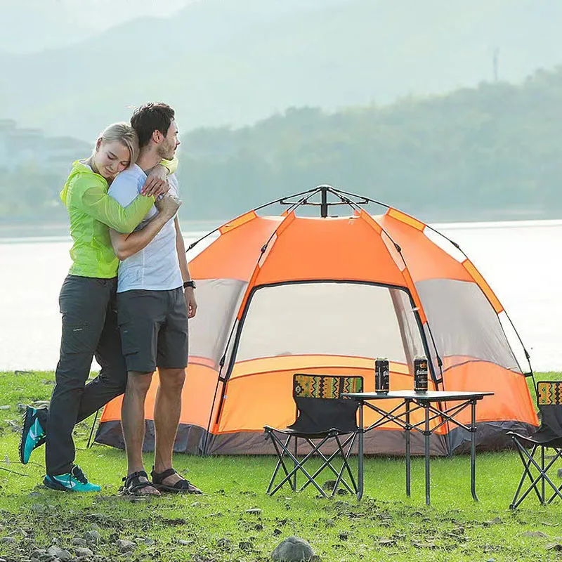 Fully Automatic Double-layer 3-5 People 5-8 People Rainproof Camping Tent Family Party Camping Hexagonal Automatic Tent
Fully Automatic Double-layer 3-5 People 5-8 People Rainproof Camping Tent Family Party Camping Hexagonal Automatic Tent
