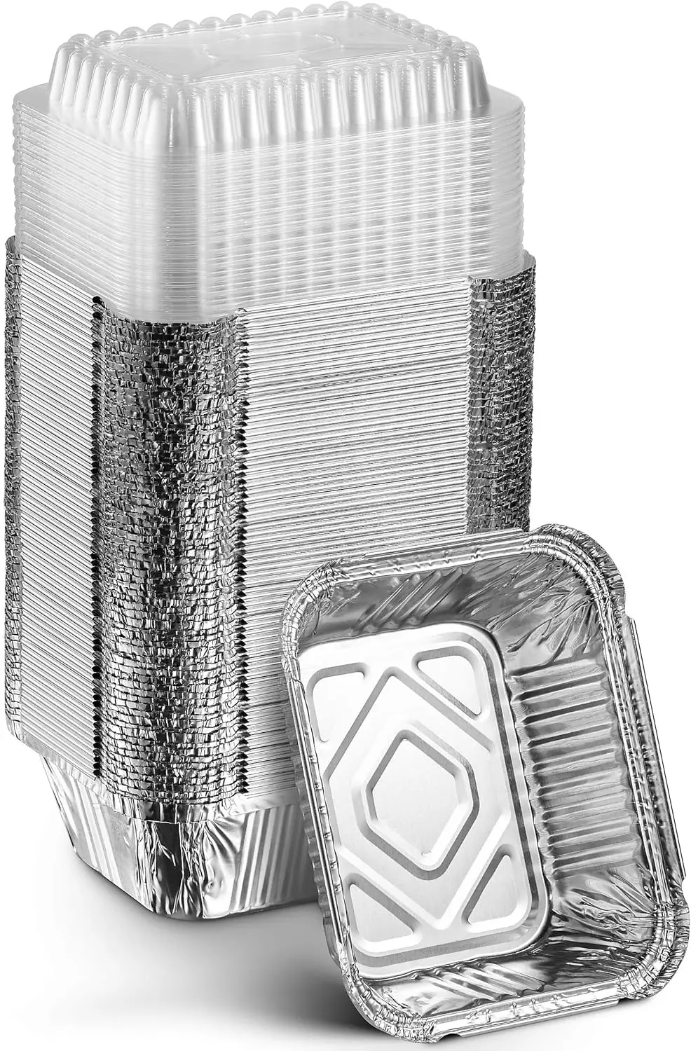 Disposable Takeout Pans with Clear Lids, 50-Pack 5x4" Aluminum Foil Food Containers for Meal Prep and Leftovers
Disposable Takeout Pans with Clear Lids, 50-Pack 5x4" Aluminum Foil Food Containers for Meal Prep and Leftovers