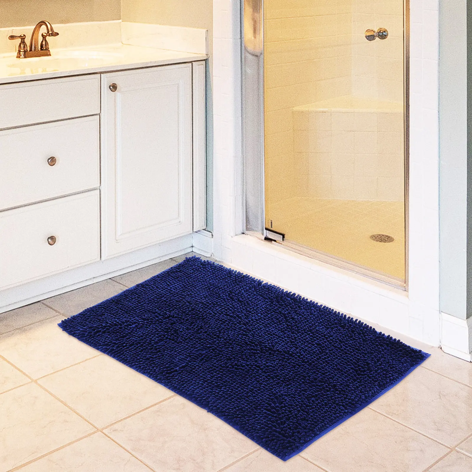 Anti-Skid Bath Rug Oversize Blue Polyester Shower Mat Water Absorbent Non-Slip Floor Mat for Bathroom Bathtub Pool Use
Anti-Skid Bath Rug Oversize Blue Polyester Shower Mat Water Absorbent Non-Slip Floor Mat for Bathroom Bathtub Pool Use