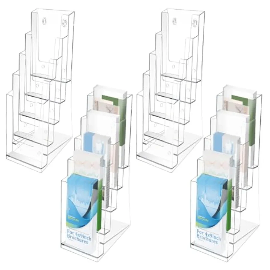 Pack Acrylic Brochure Holder 5 Tier Clear Brochure Display Flyer Holder."x11.3" inch Rack Brochure Holder Suitable for "x9" Bro
Pack Acrylic Brochure Holder 5 Tier Clear Brochure Display Flyer Holder."x11.3" inch Rack Brochure Holder Suitable for "x9" Bro