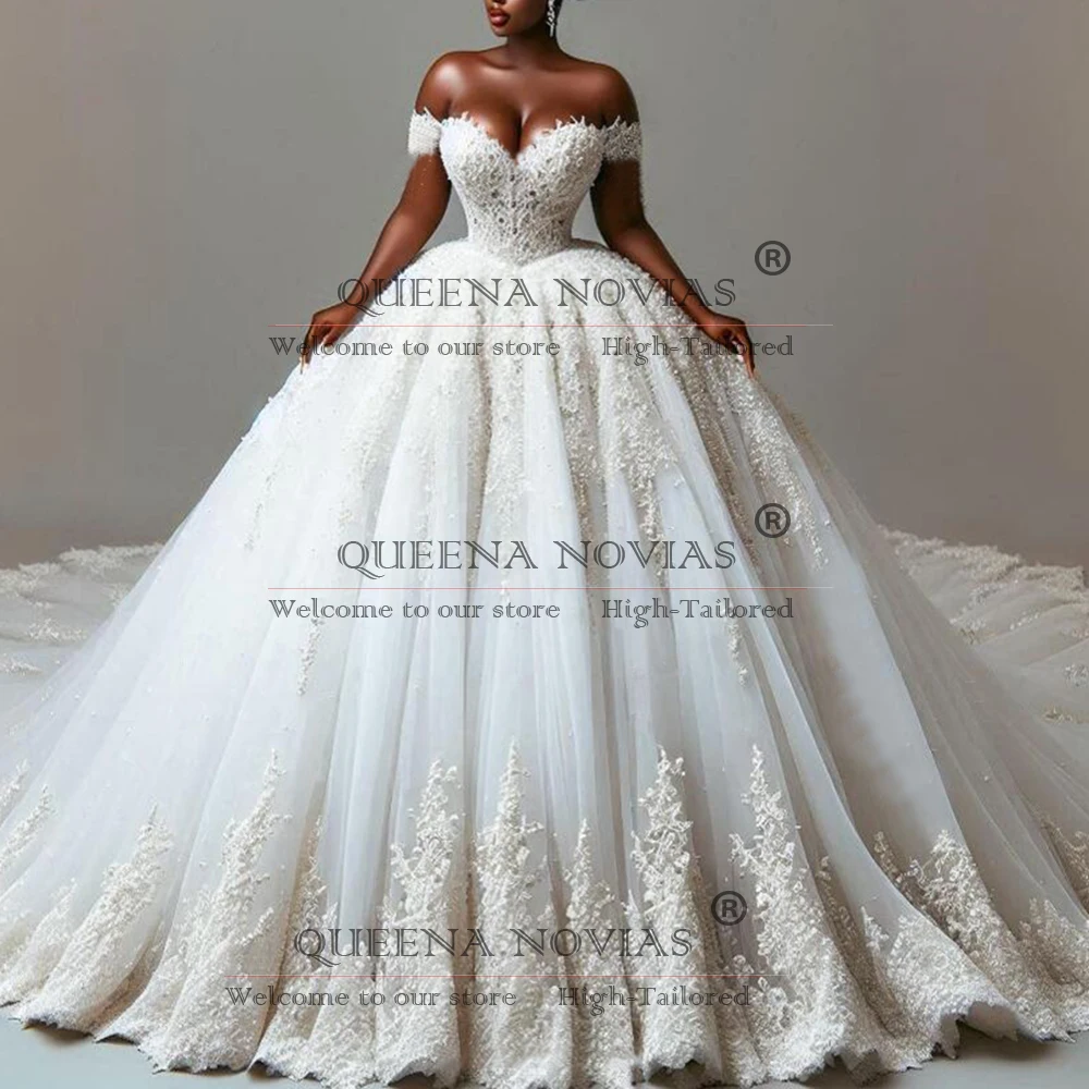 Luxury Princess Ball Gown Wedding Dresses Off Shoulder Lace-Up Design Bridal Gowns Customized Women Formal Party Bride Clothing
Luxury Princess Ball Gown Wedding Dresses Off Shoulder Lace-Up Design Bridal Gowns Customized Women Formal Party Bride Clothing