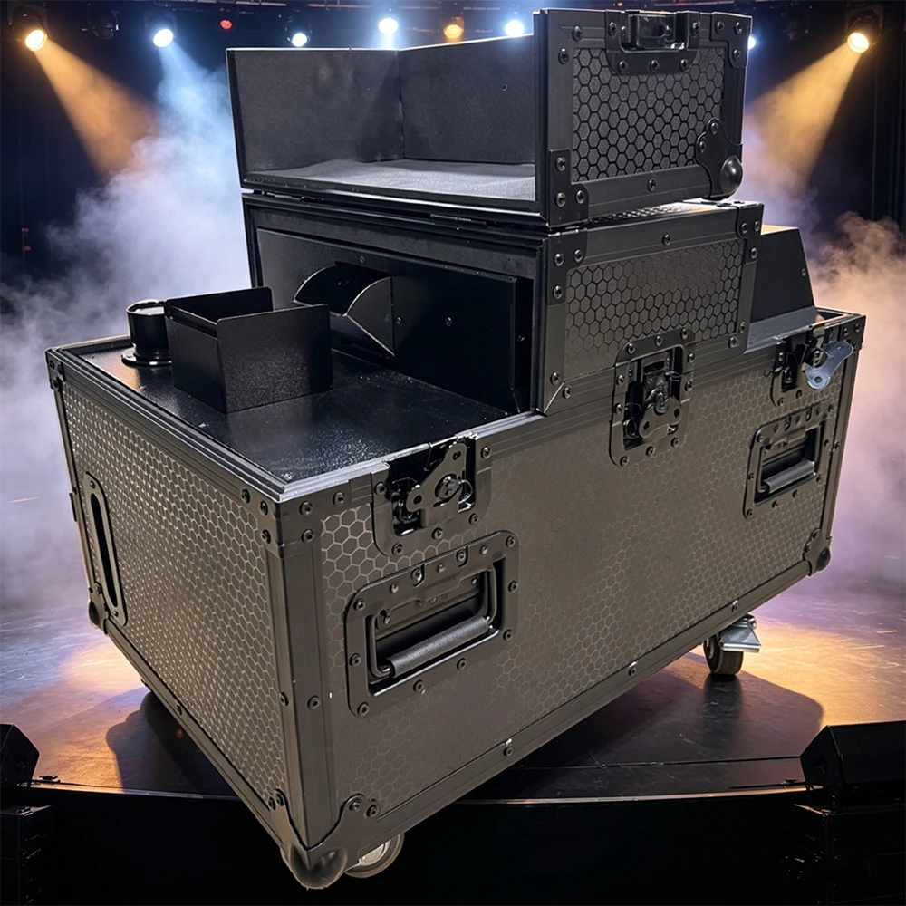 1500W Dual Output Haze Machine DMX512 Remote Control Adjustable Fan Angle Stage Hazer with Flight Case for DJ Wedding Party
1500W Dual Output Haze Machine DMX512 Remote Control Adjustable Fan Angle Stage Hazer with Flight Case for DJ Wedding Party