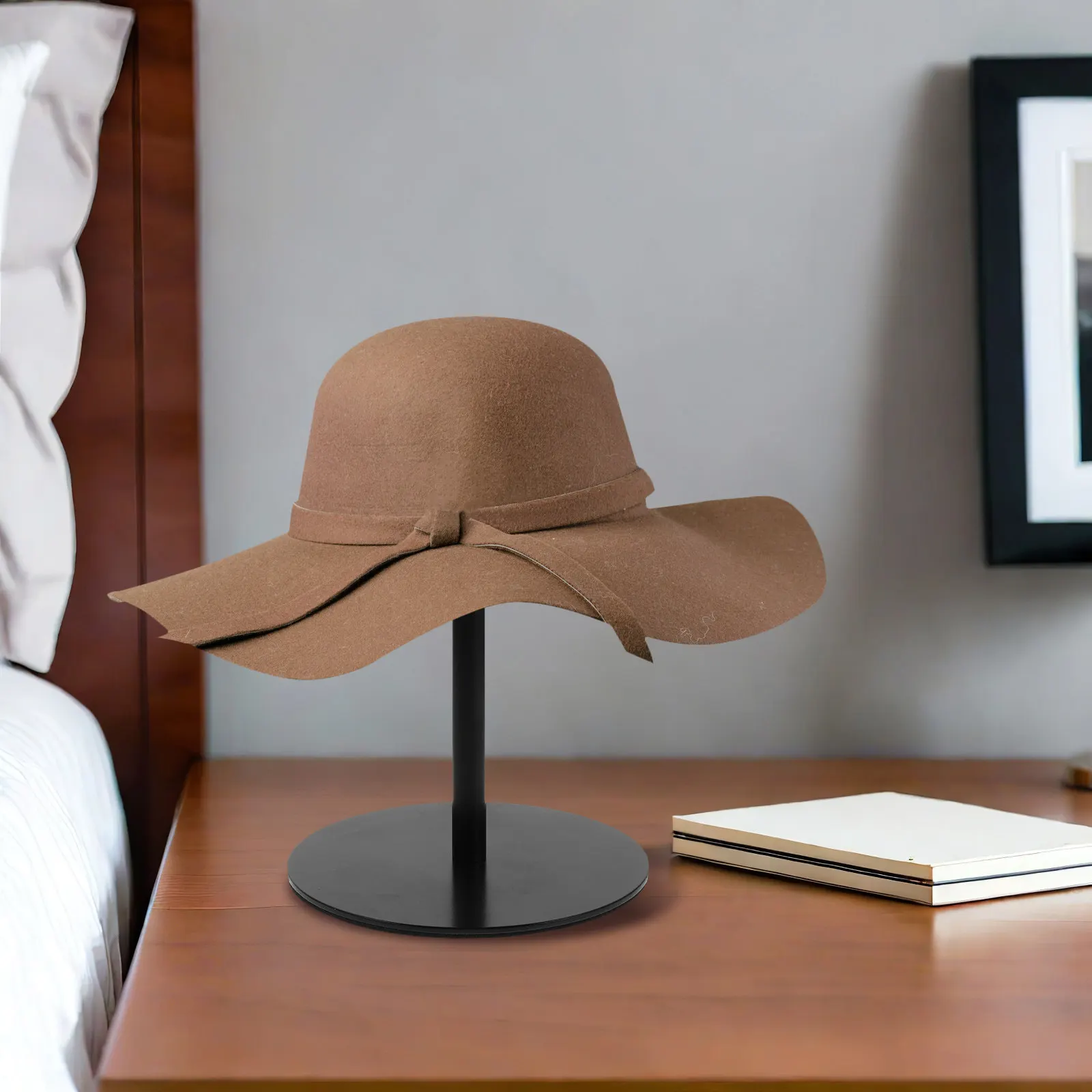 Hat Display Rack Wood Metal Tabletop Black Base Vintage Hat Organizer Stand for Retail Closet Countertop Storage
Hat Display Rack Wood Metal Tabletop Black Base Vintage Hat Organizer Stand for Retail Closet Countertop Storage
