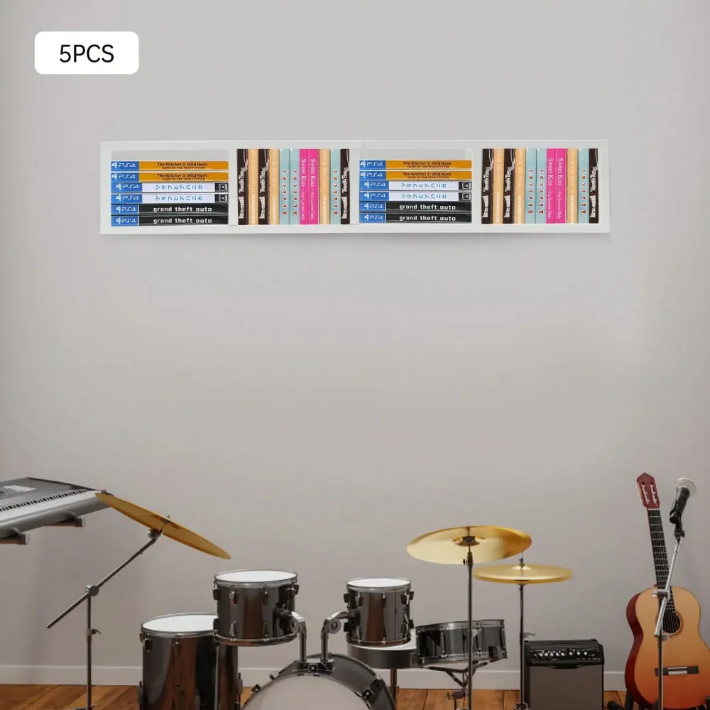 Pack 34 Inch Wall Mount CD DVD Storage Rack, White Metal Media Shelf With 4 Compartments Wall Mount 34 Inch Media Storage Rack
Pack 34 Inch Wall Mount CD DVD Storage Rack, White Metal Media Shelf With 4 Compartments Wall Mount 34 Inch Media Storage Rack